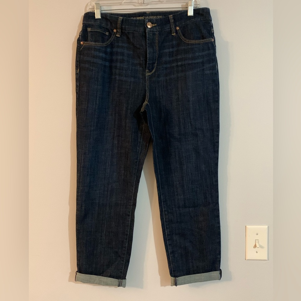 CHICO’S SO SLIMMING GIRLFRIEND CROP JEANS 1 30x25.5”